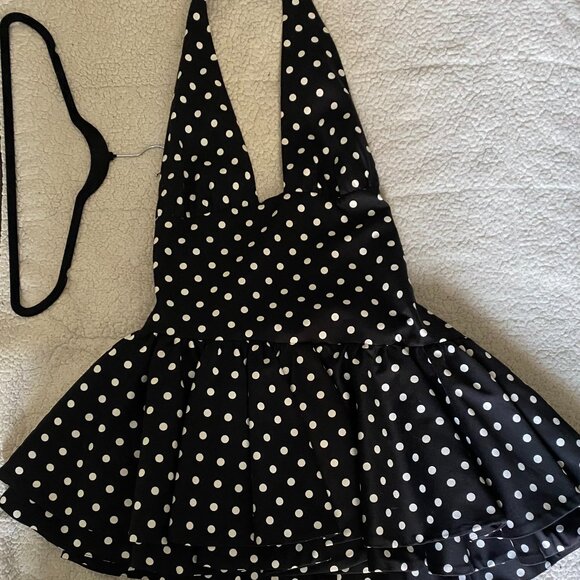 ZARA polka dot mini dress XL NWT - Picture 1 of 9